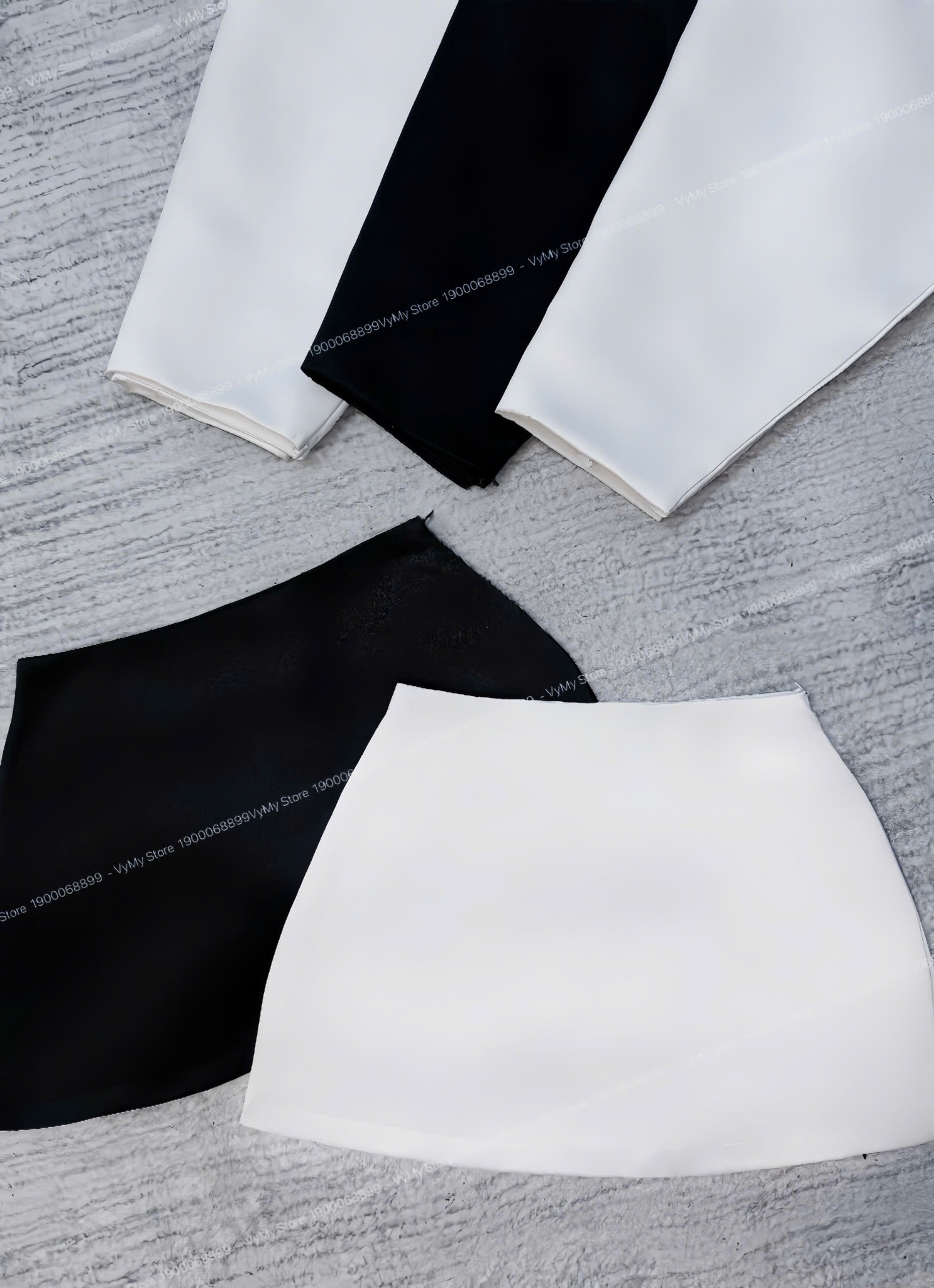  Chân váy dáng A ngắn basic - TRẮNG - N55 ( EO S<68, M<72, L<76) 