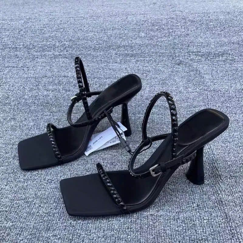  Giay cao gót quai mỏng đính đá ZARA QCCC - N57 