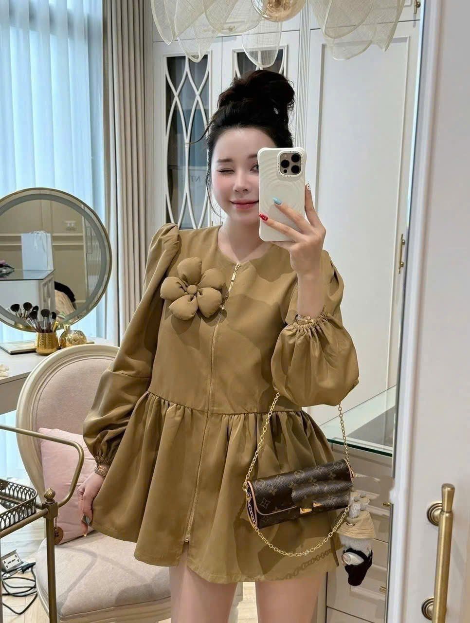  Đầm babydoll form rộng đính hoa - G147 