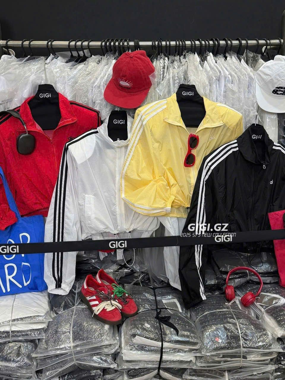  Aó khoác dù form ngắn phối kẻ 3 sọc xịn xò - VÀNG - R153 (0) 