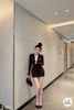  Váy body cổ bẻ dáng ngắn chất thun co giãn - NÂU - H88 