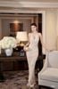 Đầm body dúm cổ đổ dáng dài chuẩn tôn dáng sang trọng - NUDE - V74 (EO S<68, M<72)