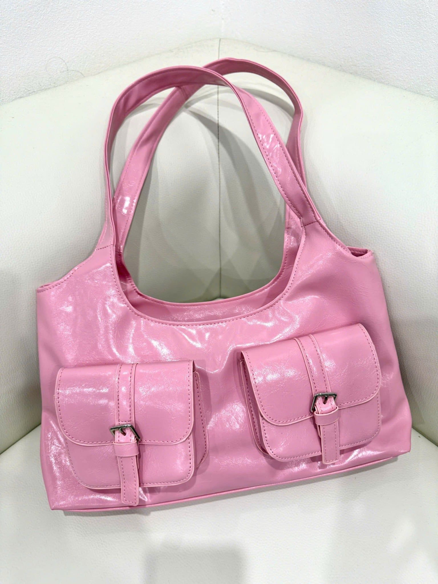  Túi xách tote dáng hộp phong cách - HỒNG - R149 (0) 