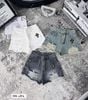 Quần short jeans cạp cao logo chữ thập - XANH - R54 ( eo S<64, M<66-68, L<70-72 )