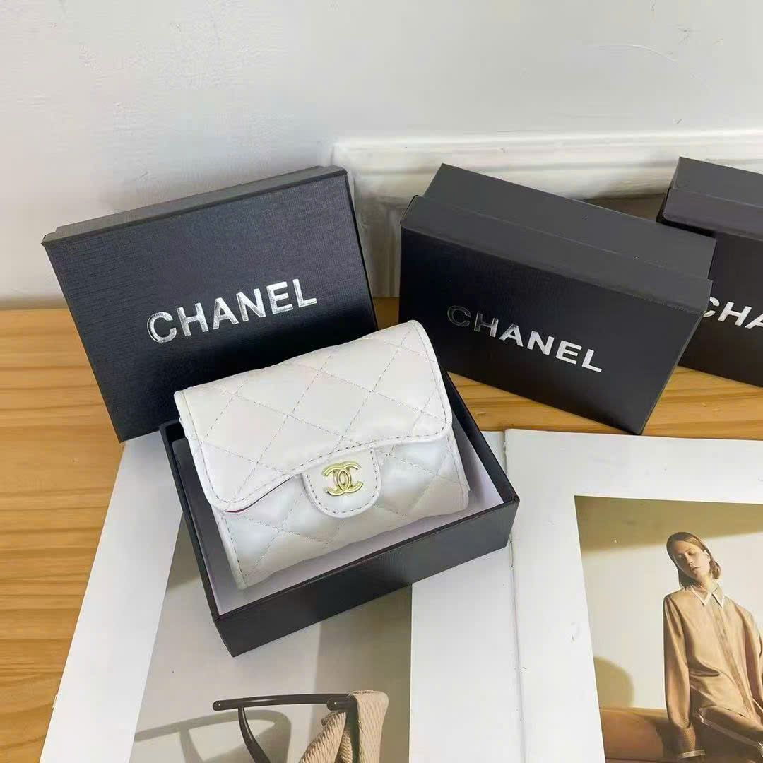  (239K GIẢM 159K) Ví chanel ô trám mini - TRẮNG - G97 