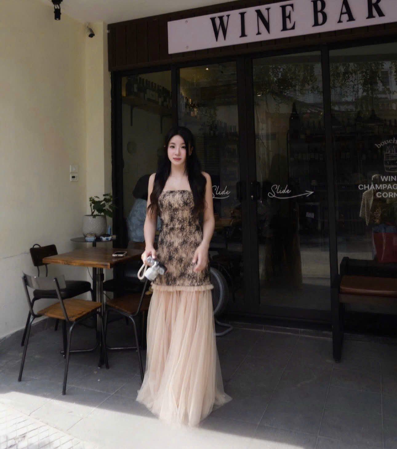  Đần ren body quây dáng dài tiểu thư sang chảnh - E301 ( eo S<68, M<72 ) H48 