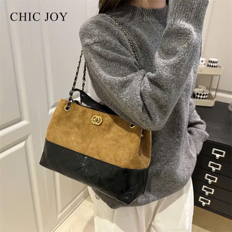  Túi tote nữ dung tích lớn thanh lịch supercute có dây đeo - NÂU - E257 T27 