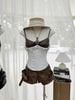  Aó hai dây corset phối viền bèo siêu hot - Q91 