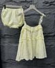 Set áo 2s bèo form babydoll mix quần siêu xinh - T543