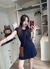 Váy len thừng cổ đức viền bèo ngực siêu hot - XANH - T587