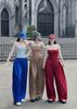 Set áo cúp ngực mix quần suông dáng dài siêu hot - ĐỎ - Q67 (EO S<68, M<72)