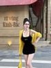 Set jum thêu BAD kèm áo sơ mi siêu hot - ĐEN - Q148