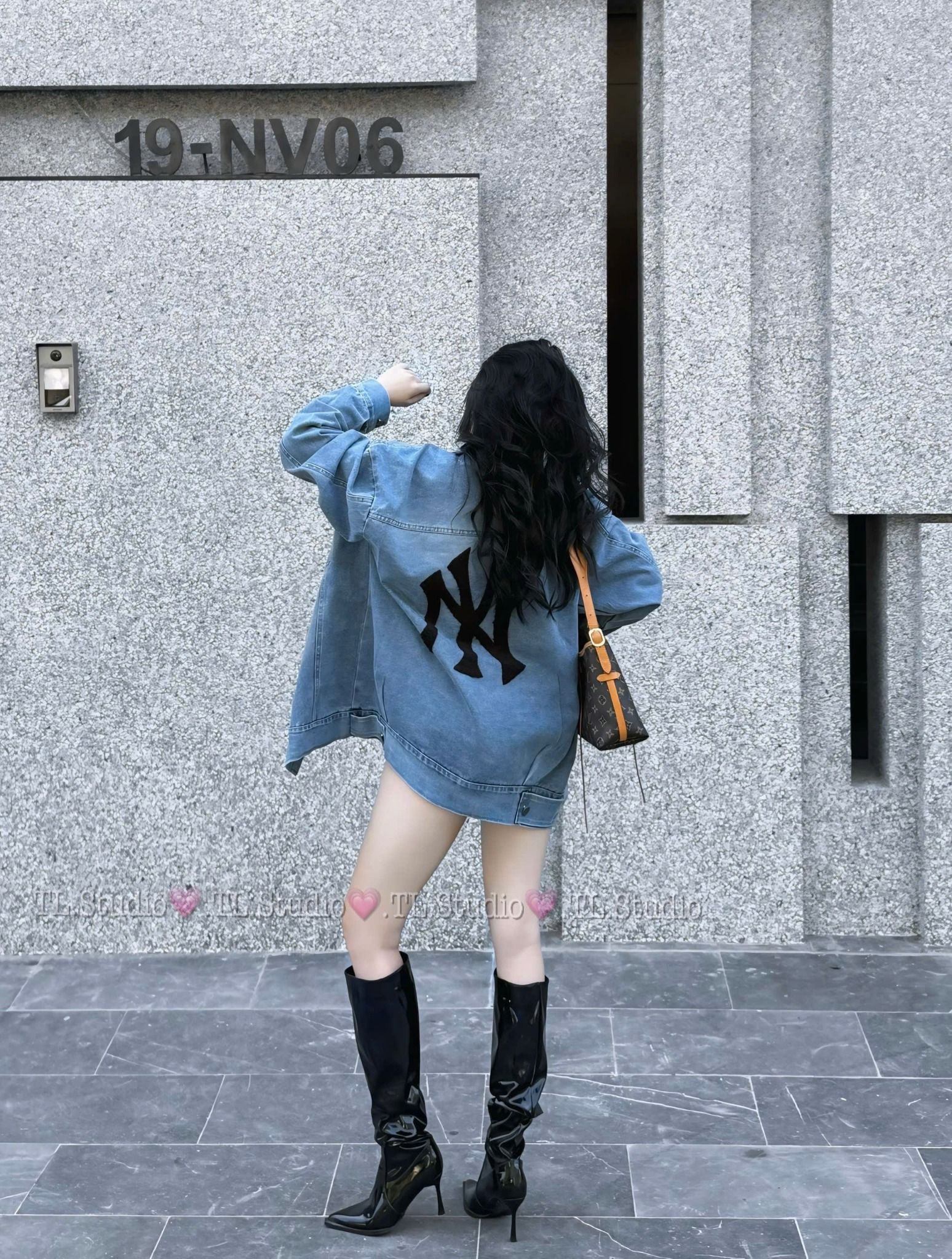  Áo khoác tay dài form rộng NY siêu hot - XANH - R252 