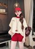 Set áo thun chất umi viền cổ mix quần short cạp cao - R115 ( eo S<68, M<72 ) (0)