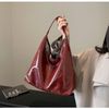 Túi tote đeo vai bảng to da mềm trơn BASIC - ĐỎ - A133