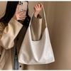 Túi tote đeo vai bảng to da mềm trơn BASIC - TRẮNG SỮA - A135