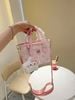 Túi tote mini kèm dây đeo chéo họa tiết HELLO KITTY tặng charm - HỒNG - A363