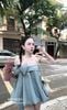 Váy quây babydoll chấm bi nơ to tiểu thư xinh xĩu - C127 H97
