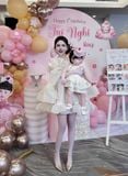 Váy đi tiệc thiết kế trễ vai bồng rộng công chúa tiểu thư - E11 