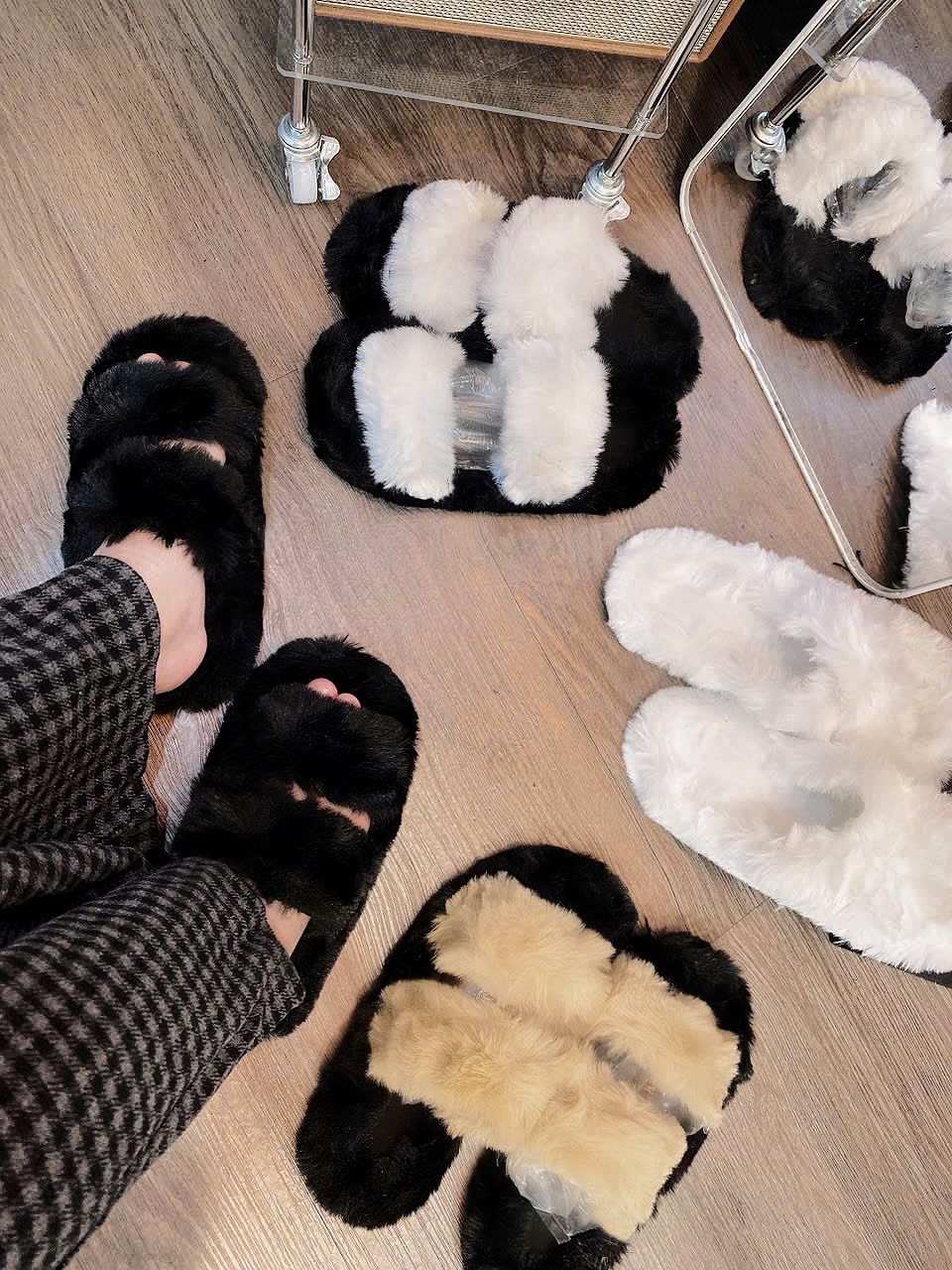  Dép lông 2 quai đế bệt mang siêu âm chân - QUAI NÂU - E86 (Size 38/39) 