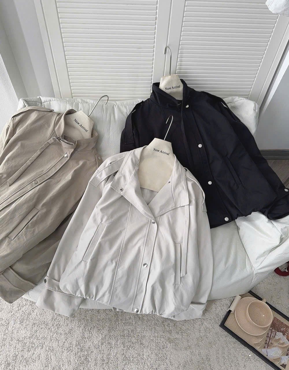  Áo khoác bomber gió đúp lót 2 lớp cao cấp - BE - E266 