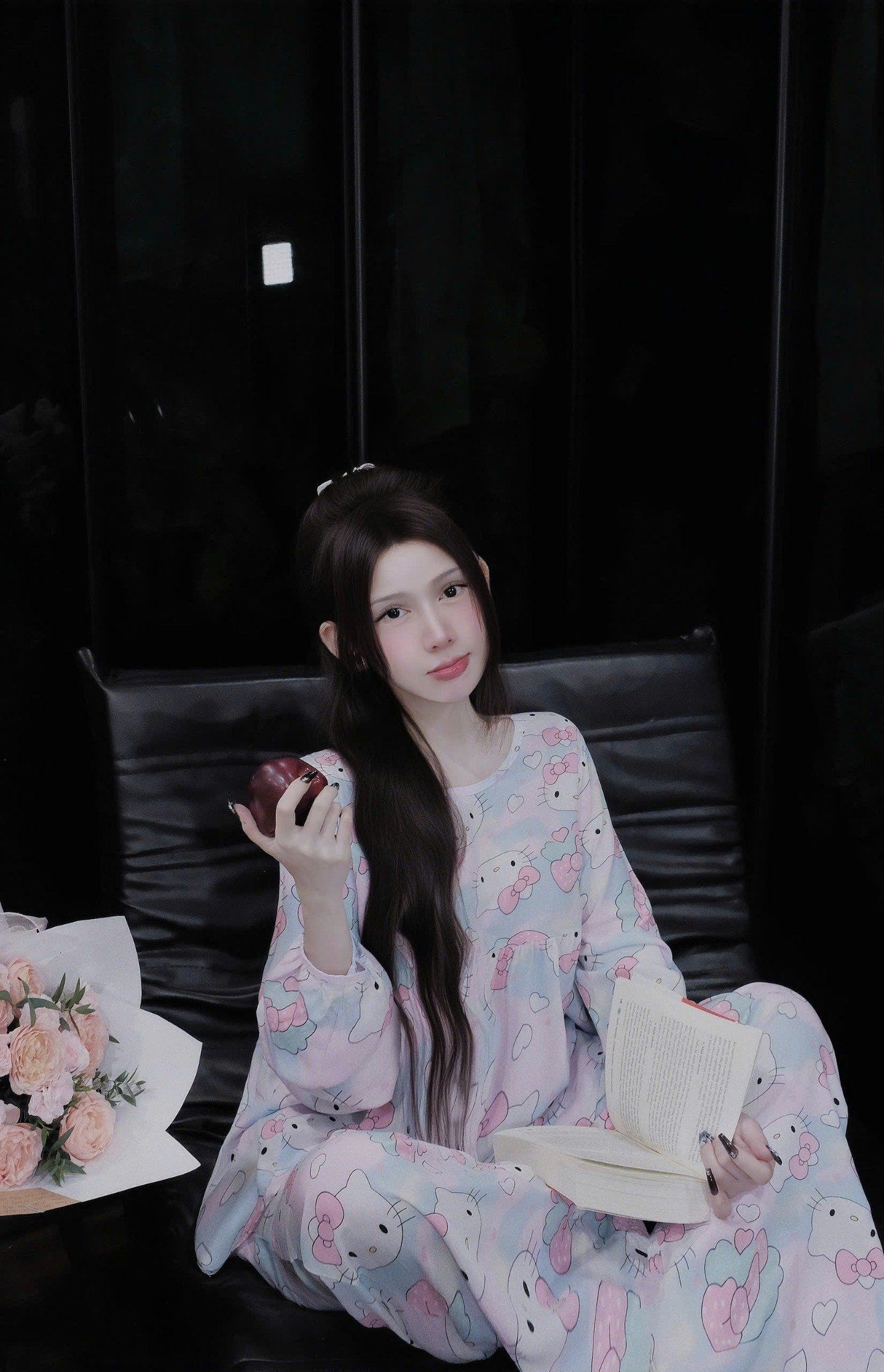  Set bộ đũi lạnh áo hoạ tiết màu CẦU VỒNG HELLO KITTY - E293 