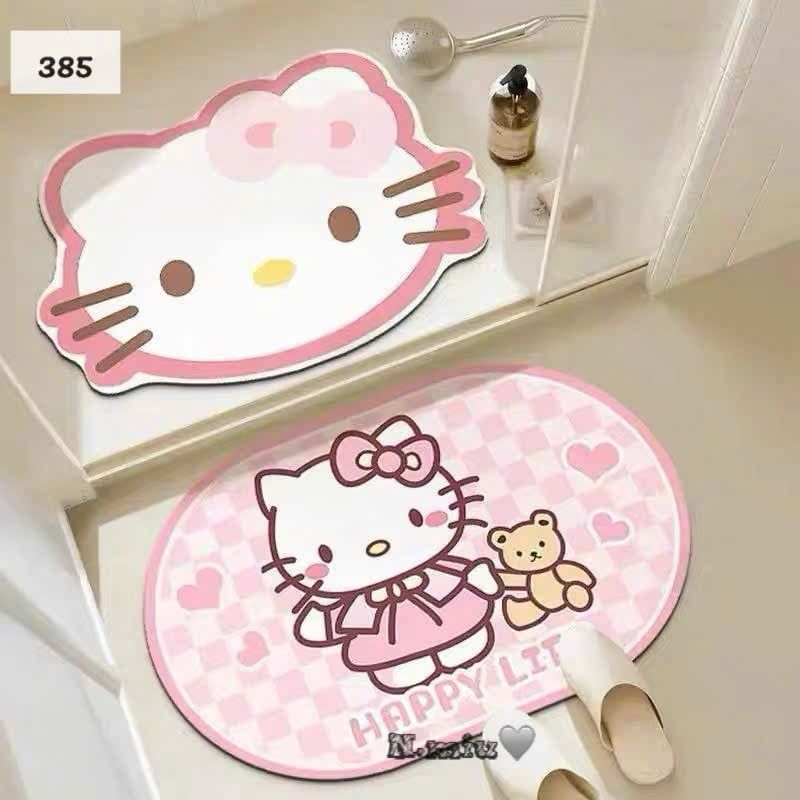  Combo 2 thảm thấm hút nước siêu xinh - MÈO HỒNG - G79 