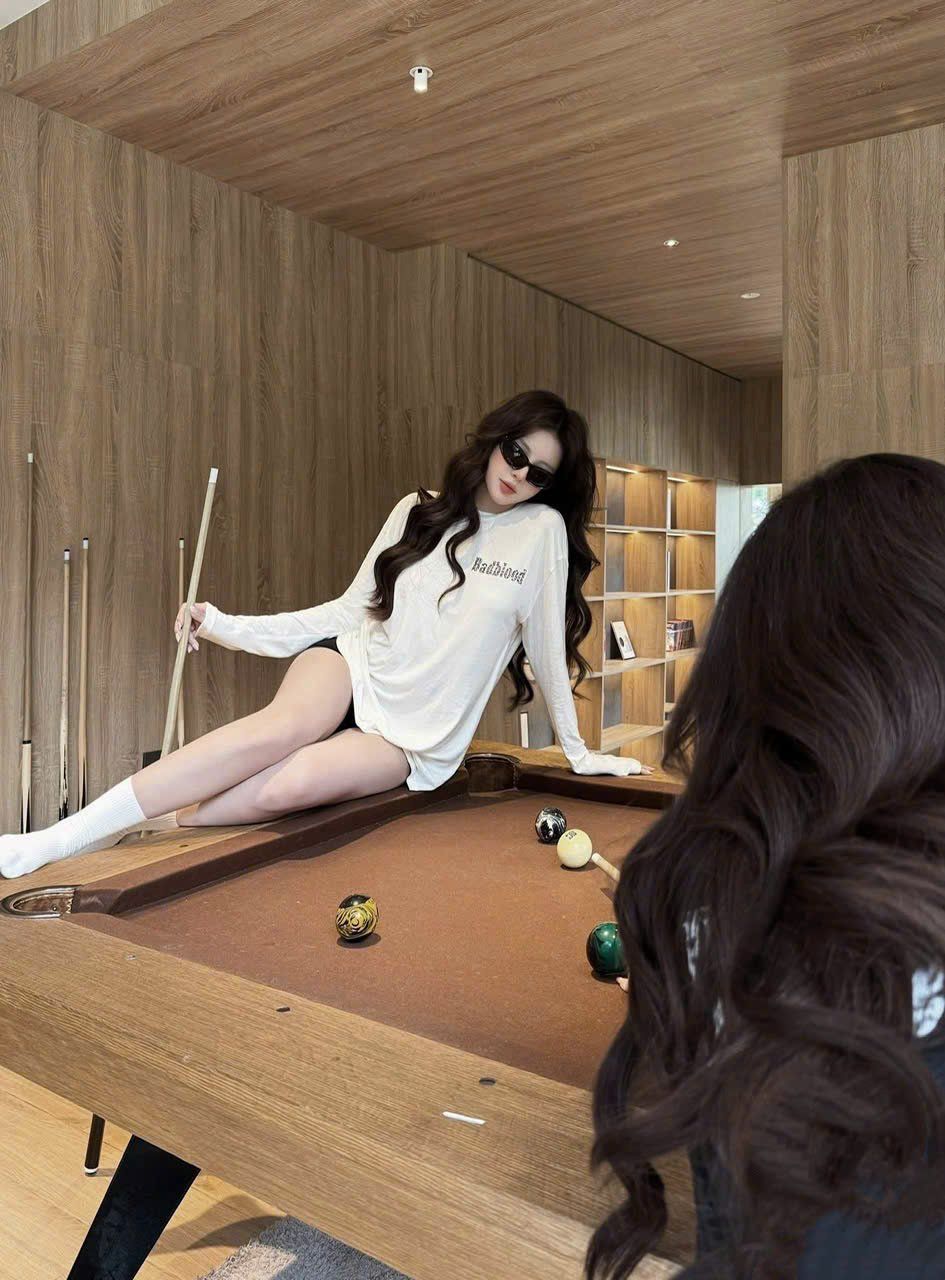  Set áo tay dài badblood form rộng mix quần short ngắn - TRẮNG - Z34 