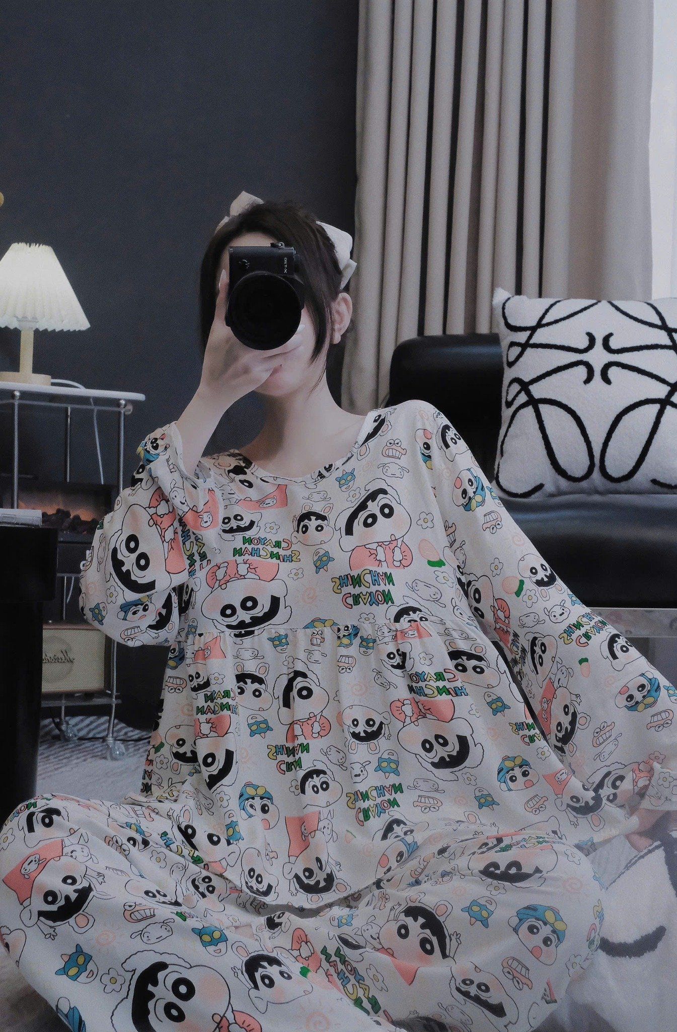  Set bộ tole áo babydoll mix quần suông dài họa tiết - CUSHIN KEM - Z17 