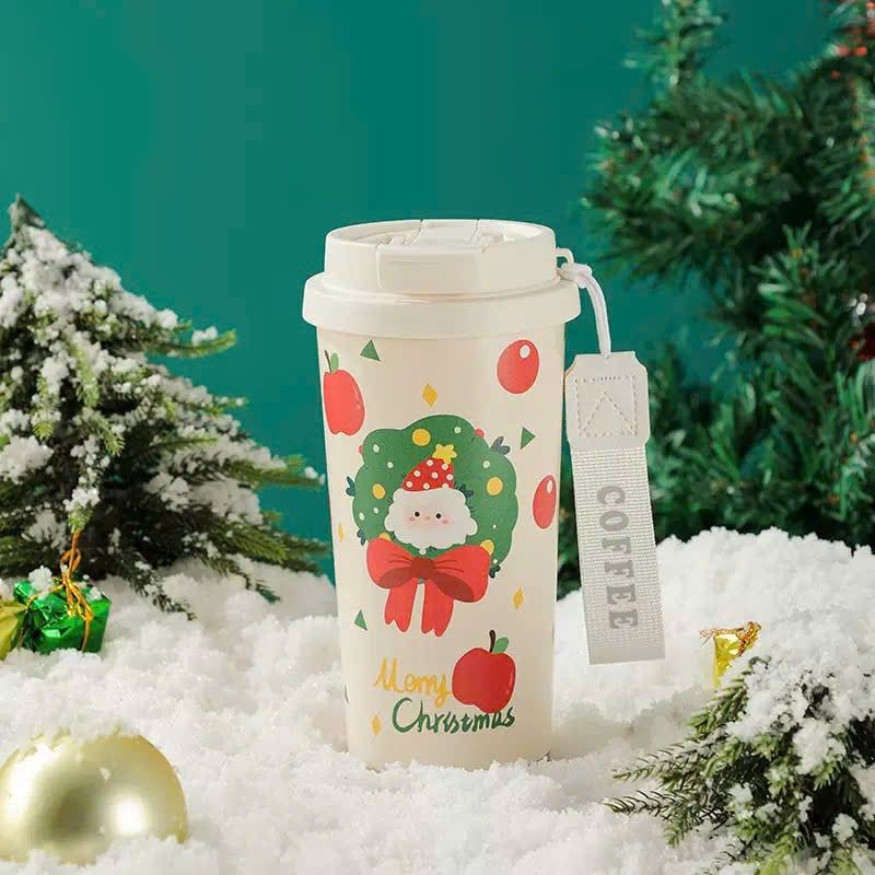  Ly giữ nhiệt thể tích 500L họa tiết - Ô GIÀ NOEL NẮP TRẮNG - L2 