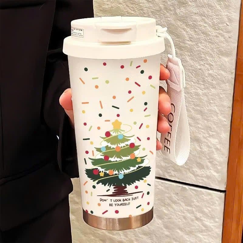  Ly giữ nhiệt thể tích 500L họa tiết - CÂY THÔNG NẮP TRẮNG - L4 