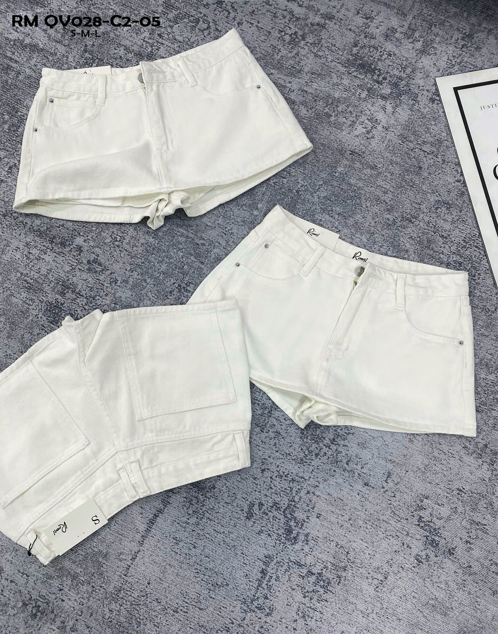  Quần giả váy ngắn BASIC lưng bản - TRẮNG - C61 (EO S<68, M<72, L<76) 