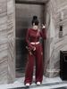 Set áo thun tay dài chữ thâp mix quần suông dài form đẹp - ĐỎ - C209