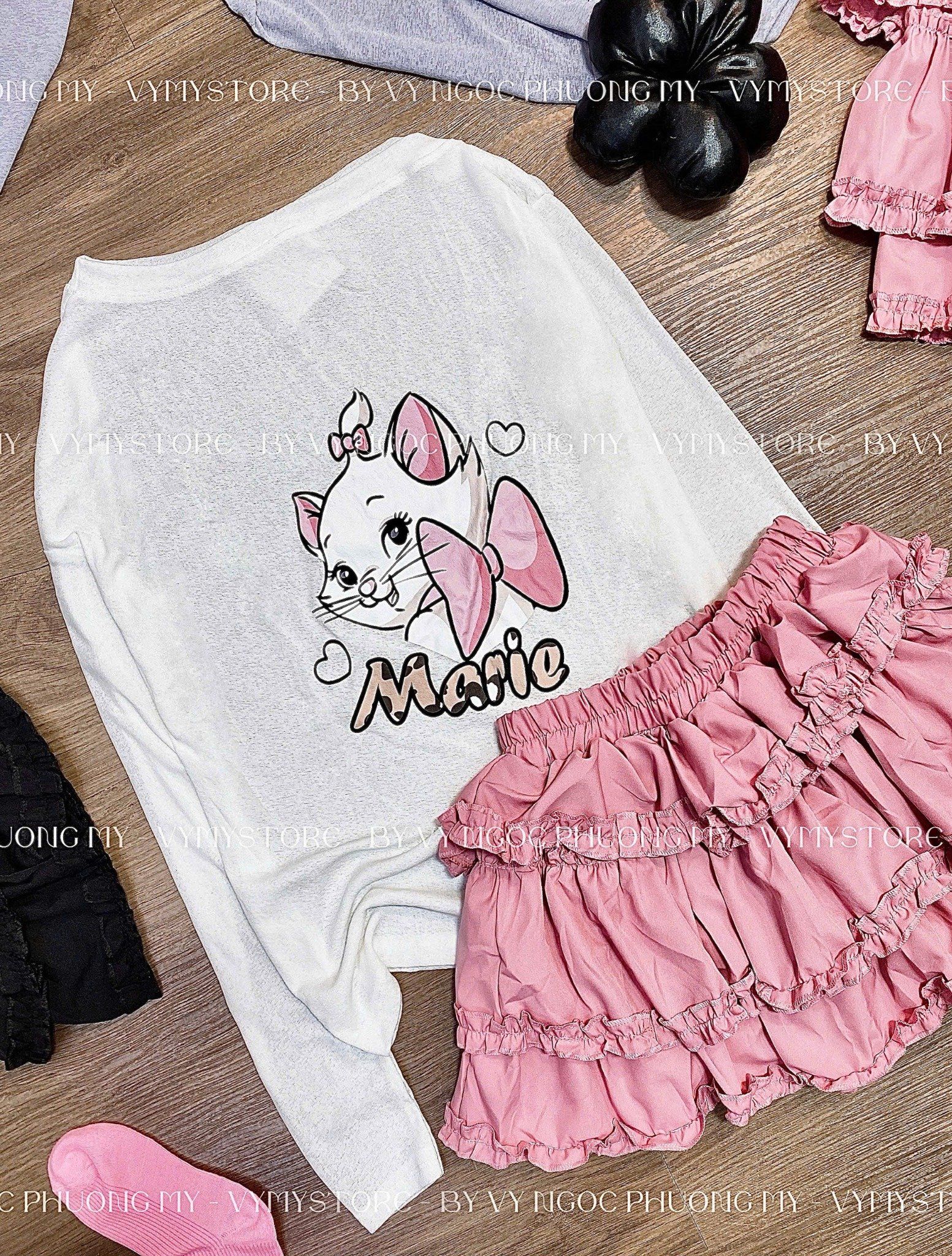  Set áo thun lệch vai tay dài mèo mix chân váy tầng phối bèo - HỒNG - C228 (TÍNH MÀU VÁY) 