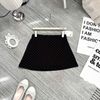 Chân váy dạ chấm bi form A có lót quần trong - ĐEN - G33 (EO S<68, M<72) ( DÀI 35CM )