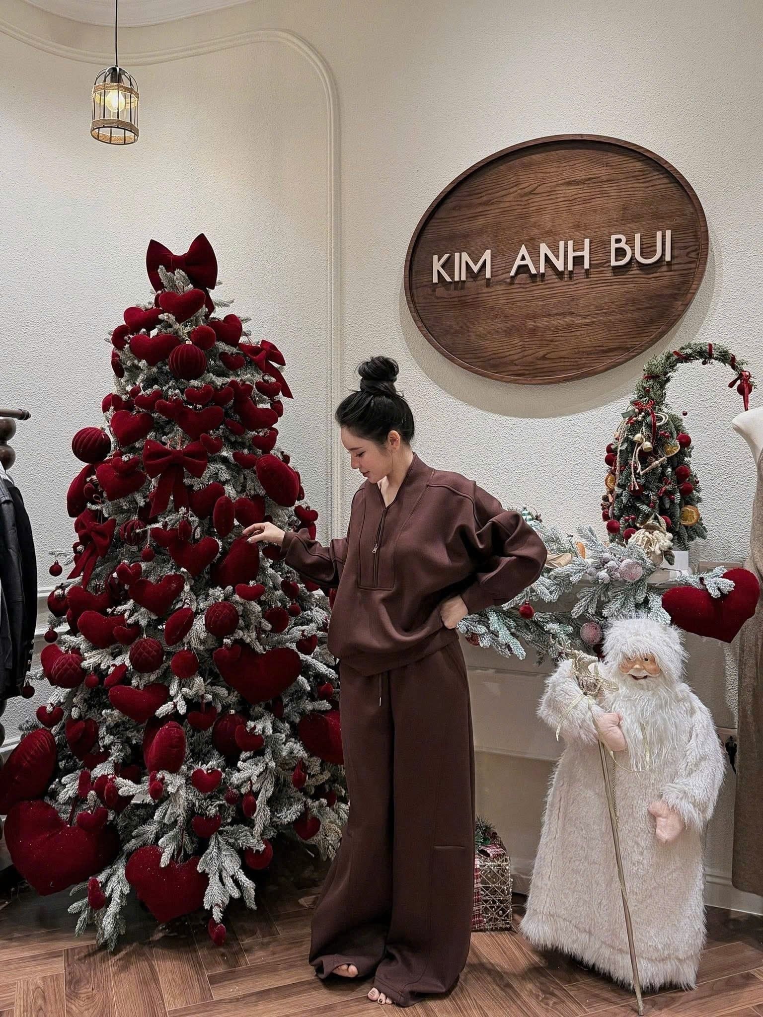  Set áo tay dài cổ tàu kiểu khóa kéo mix quần suông dài - NÂU - C257 