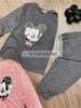 Set áo tay dài họa tiết MICKEY mix quần suông phối ren - GHI - R15 HÀNG SALE LỖ KO ĐỔI TRẢ DƯỚI MỌI HÌNH THỨC