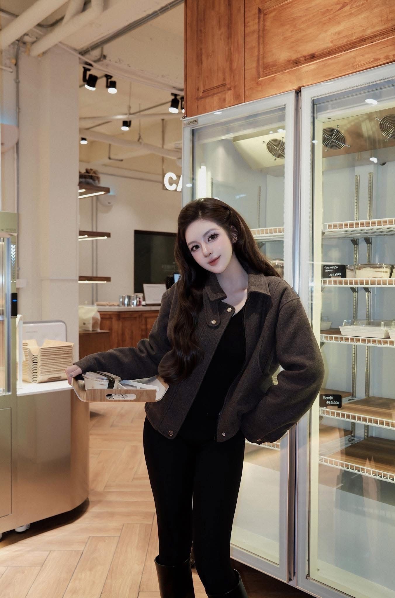  Áo khoác dạ lông cừu chuẩn hàng sịn sò - NÂU - R343 