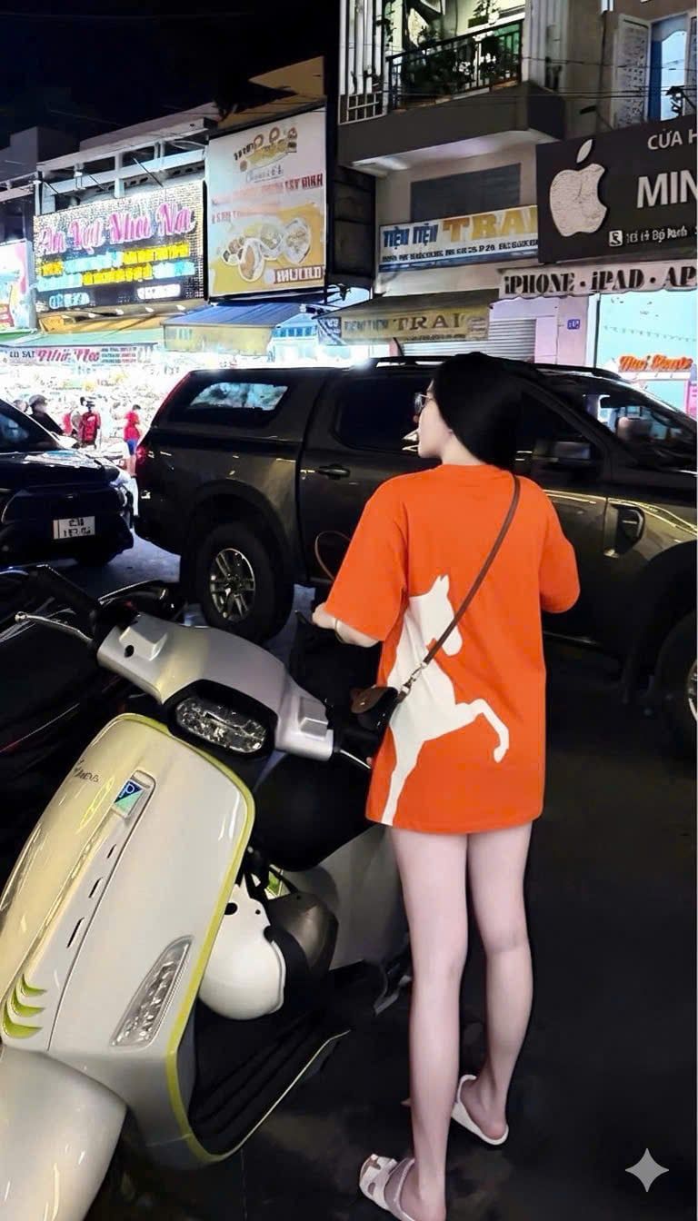  Áo thun form rộng in hình ngựa - CAM - S161 