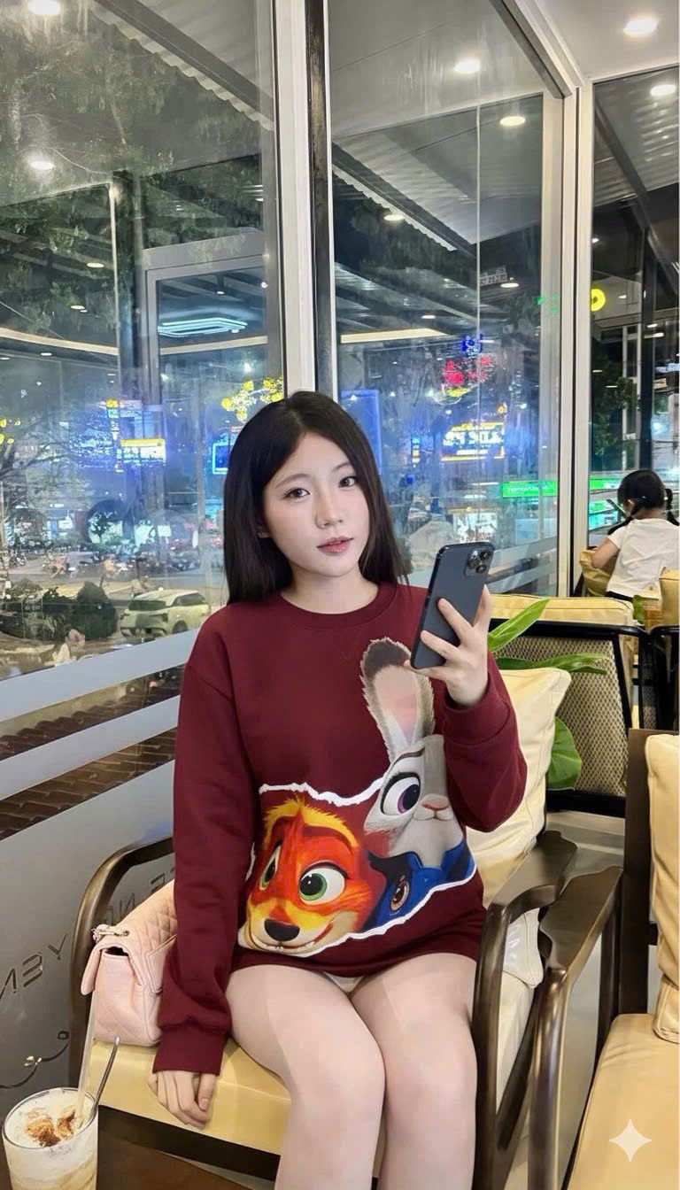  Áo thun tay dài cổ tròn in hình pet siu HOT - ĐỎ - E50 