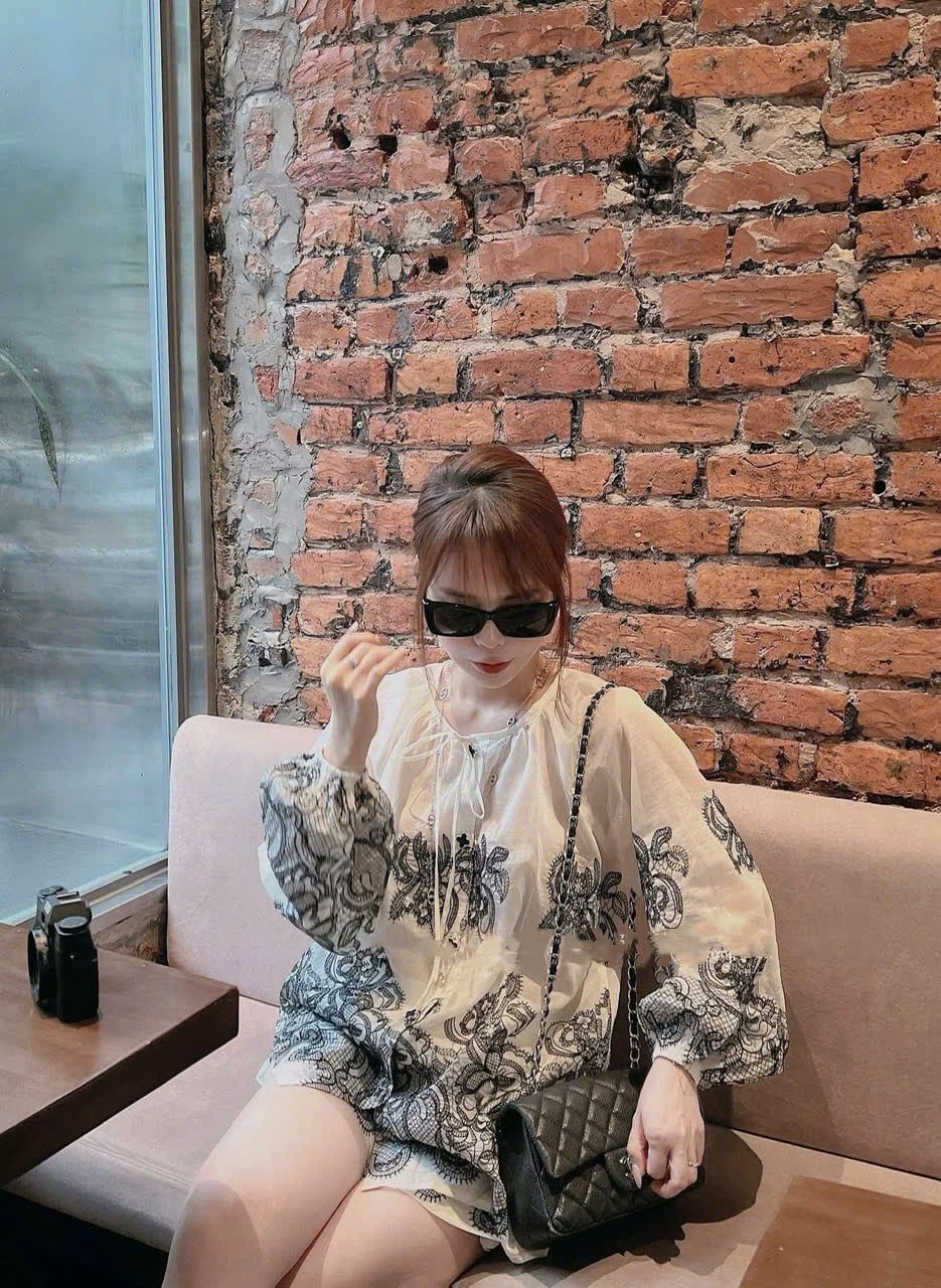  Set áo cổ tròn babydoll mix quần short ngắn họa tiết - S179 