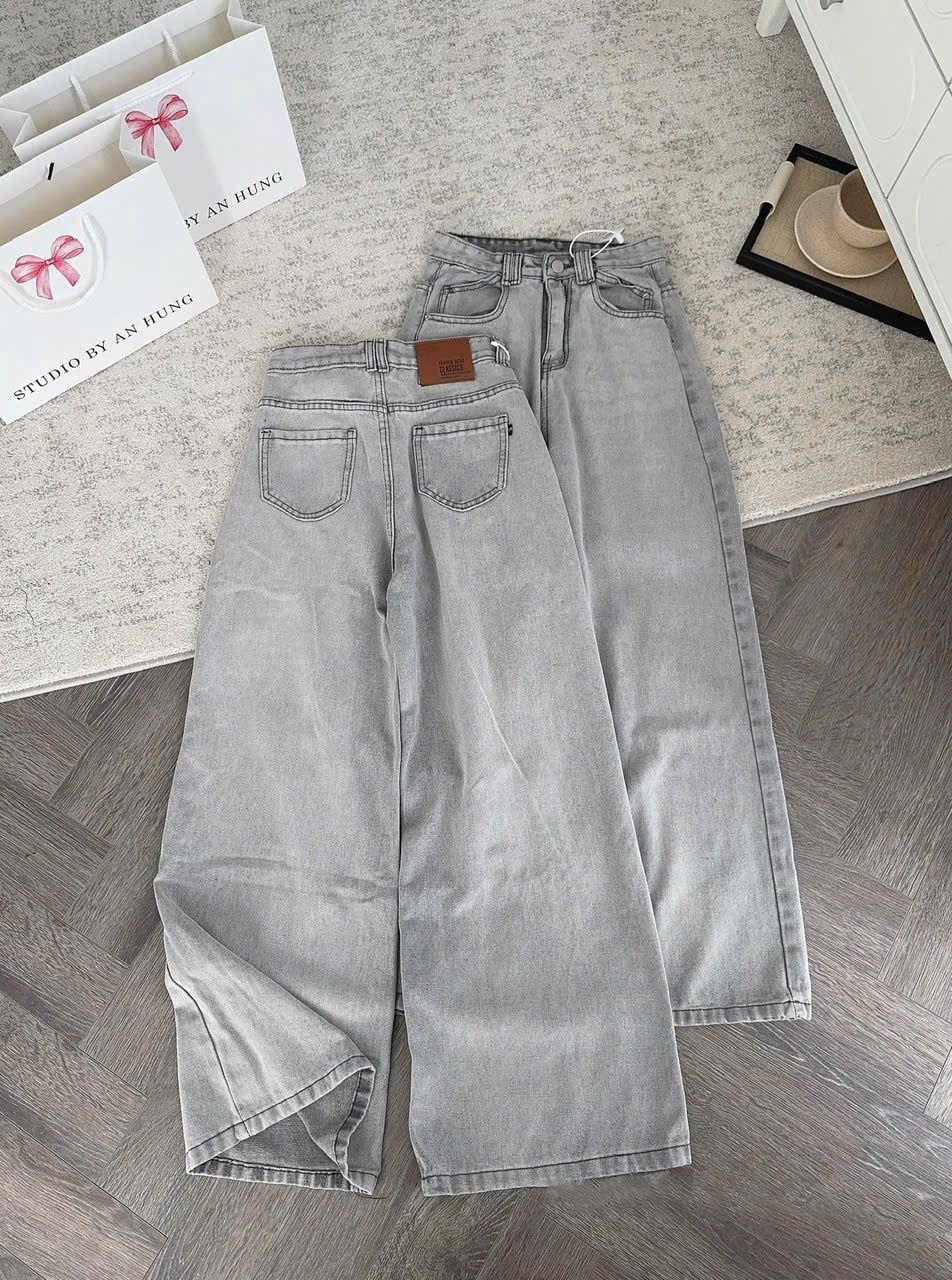 Quần jean suông form BASIC ống đứng dài - S188 (EO S<64, M<68, L<72) 