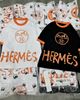 Áo thun form vừa viền cổ Hermes siu hot - TRẮNG - S193