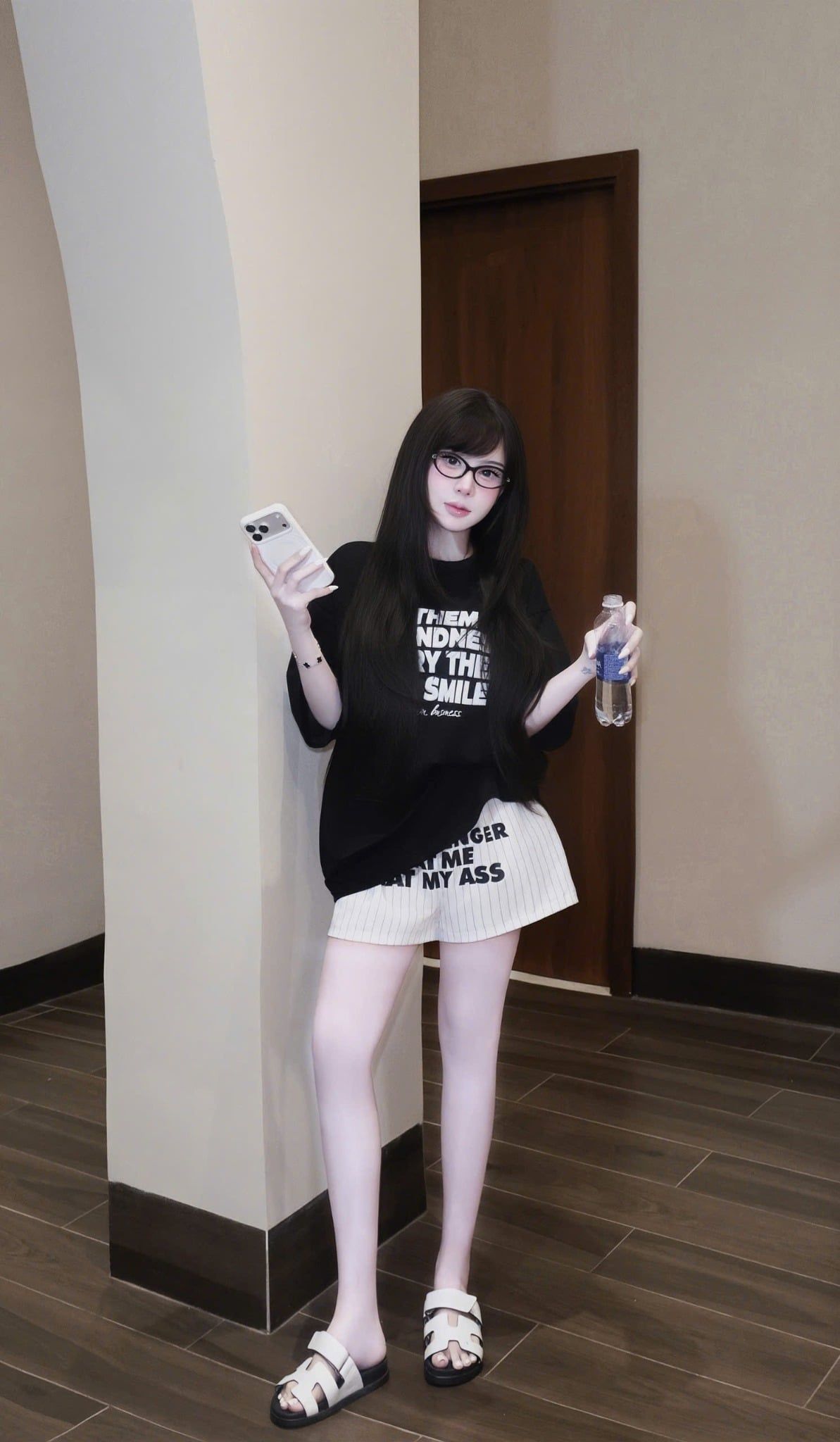  Set áo phông in chữ mix quần kẻ năng động - ĐEN - S180 (TÍNH MÀU ÁO) 