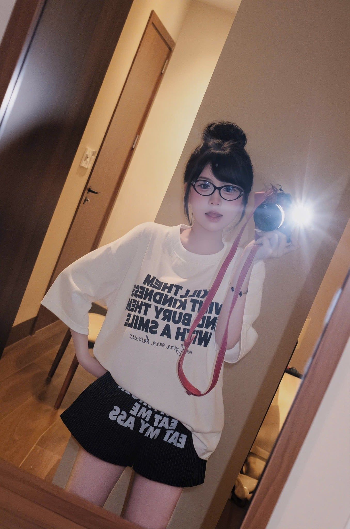  Set áo phông in chữ mix quần kẻ năng động - TRẮNG - S181 (TÍNH MÀU ÁO) 