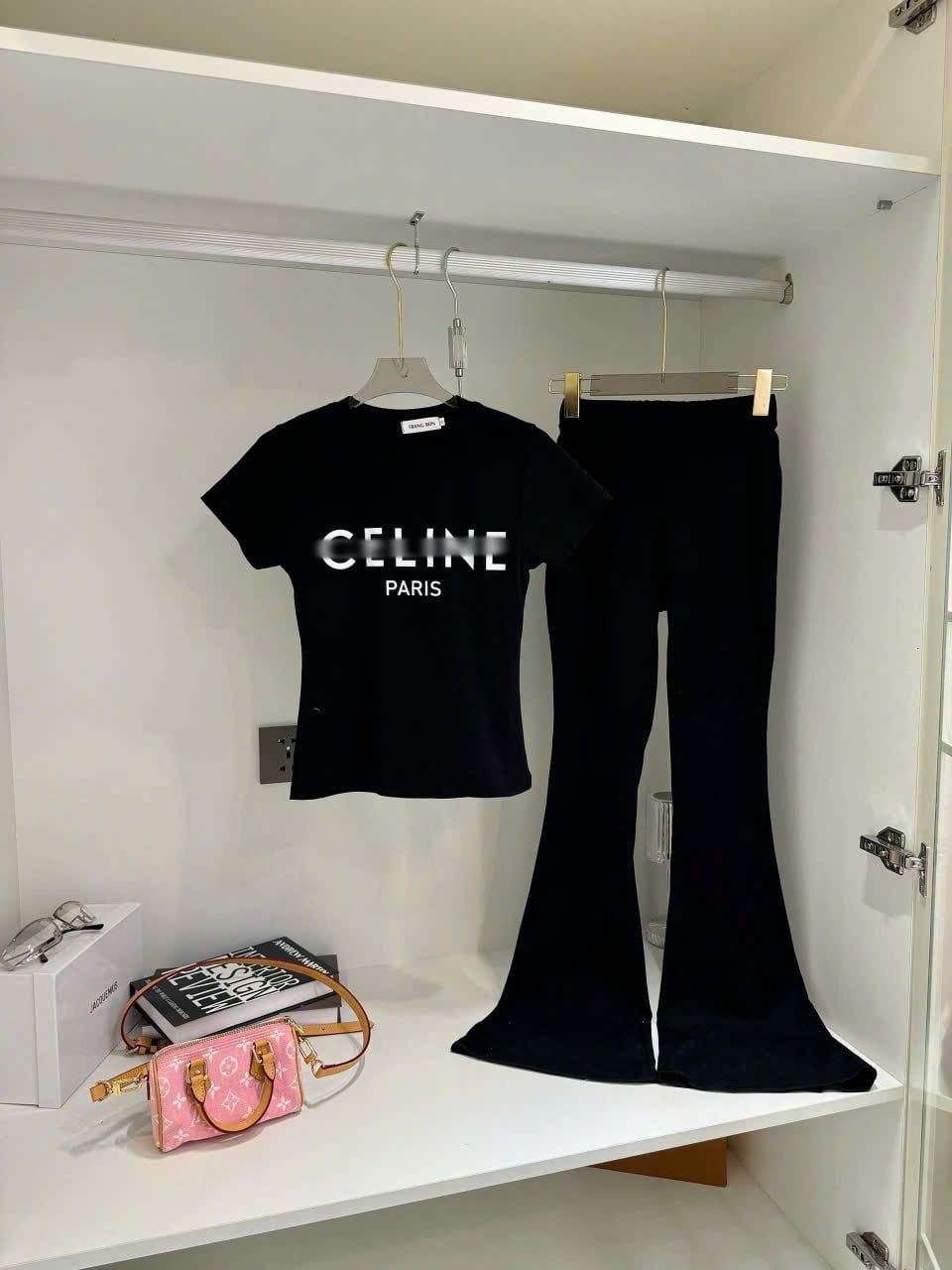  Set áo thun beauty mix quần suông ống loe - CELINE - B47 