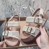  Giày sandal lưới 2 quai kèm quai hậu đế dày - KEM - K41 