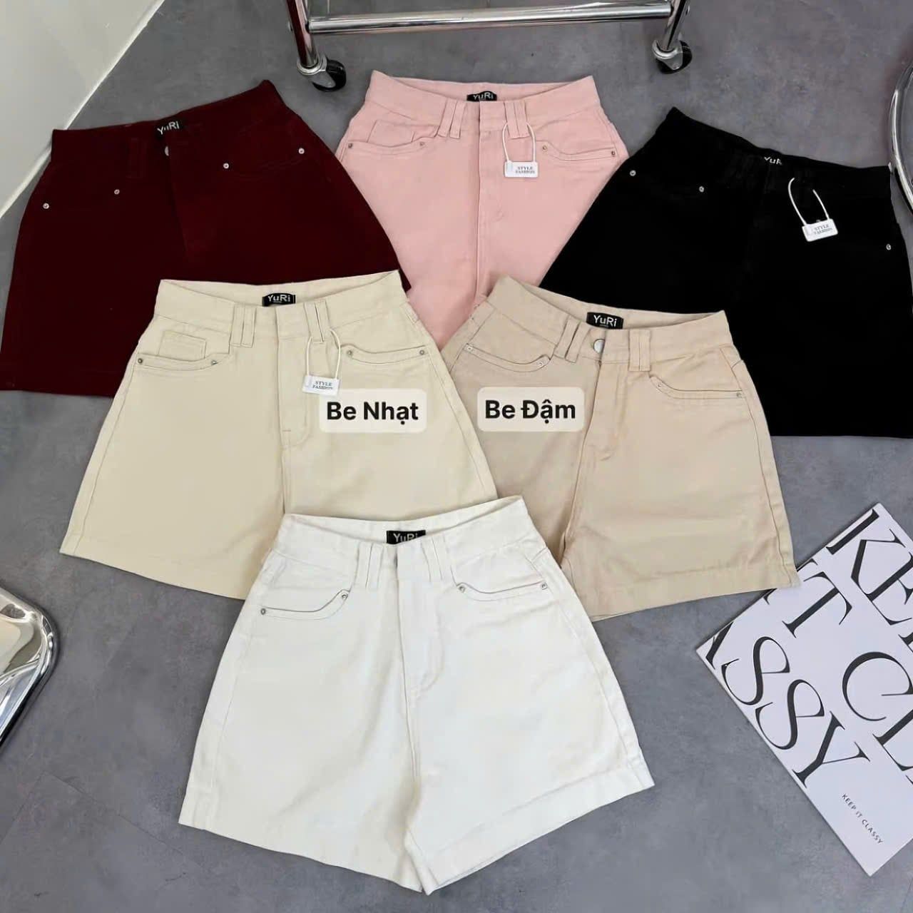  Quần short ngắn chất kaki BASIC - BE ĐẬM - Q5 (EO S<64, M<68, L<72) 