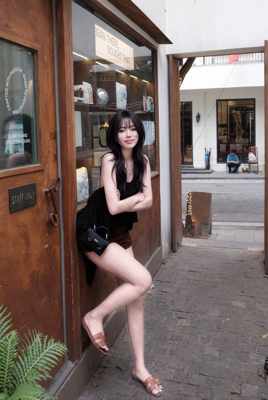  Set 2 món áo yếm tầng mix quần short viền bính - ĐEN - K194 (EO S<68, M< 72) 