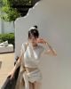 Set 4 món bikni hai mảnh kèm áo cộc tay ngoài + khăn choàng - Z337